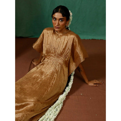 Chokhi Chorri Copper Dress With Slip (Set of 2)