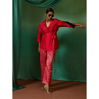 Chokhi Chorri Pink Top And Pant Coord (Set of 2)