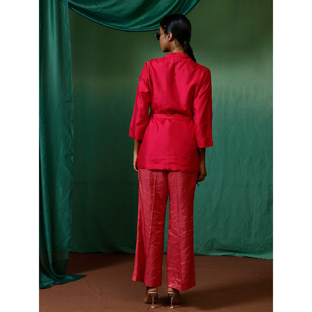 Chokhi Chorri Pink Top And Pant Coord (Set of 2)