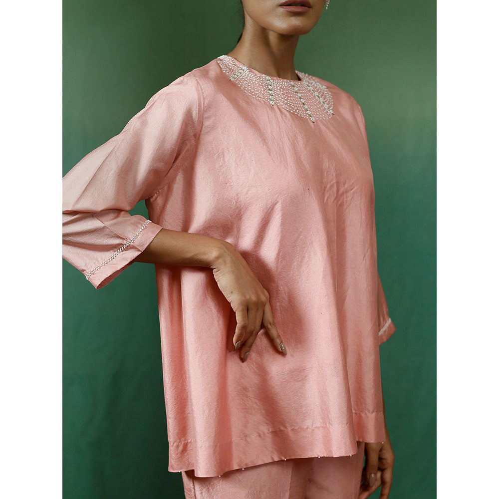 Chokhi Chorri Pink Top And Pant Coord (Set of 2)