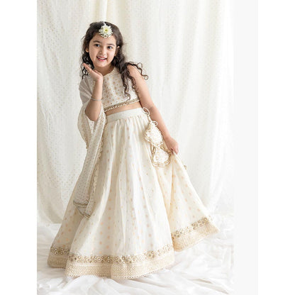 Chotibuti Ivory Embroidered Lehnga Set