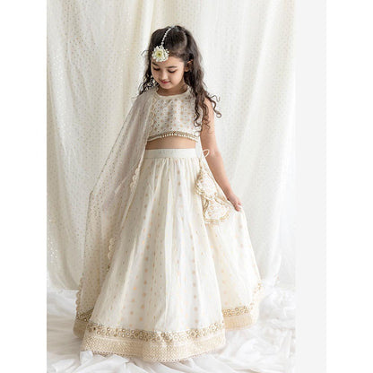 Chotibuti Ivory Embroidered Lehnga Set
