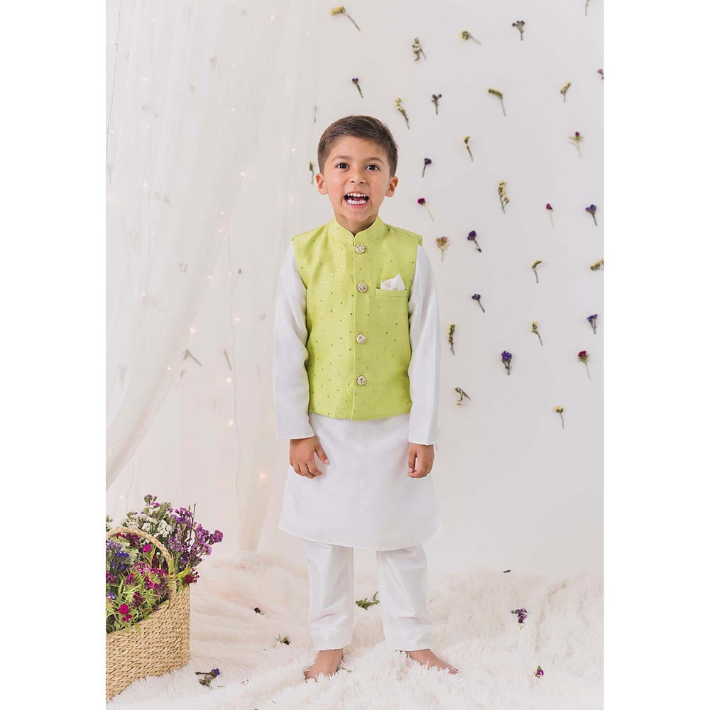 Chotibuti Sequin Green Kurta with Pant and Jacket