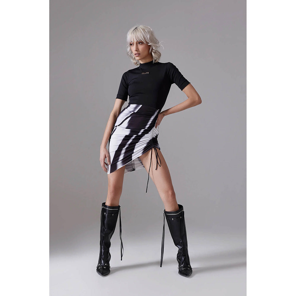 CILVR Ruched Tee Black Dress