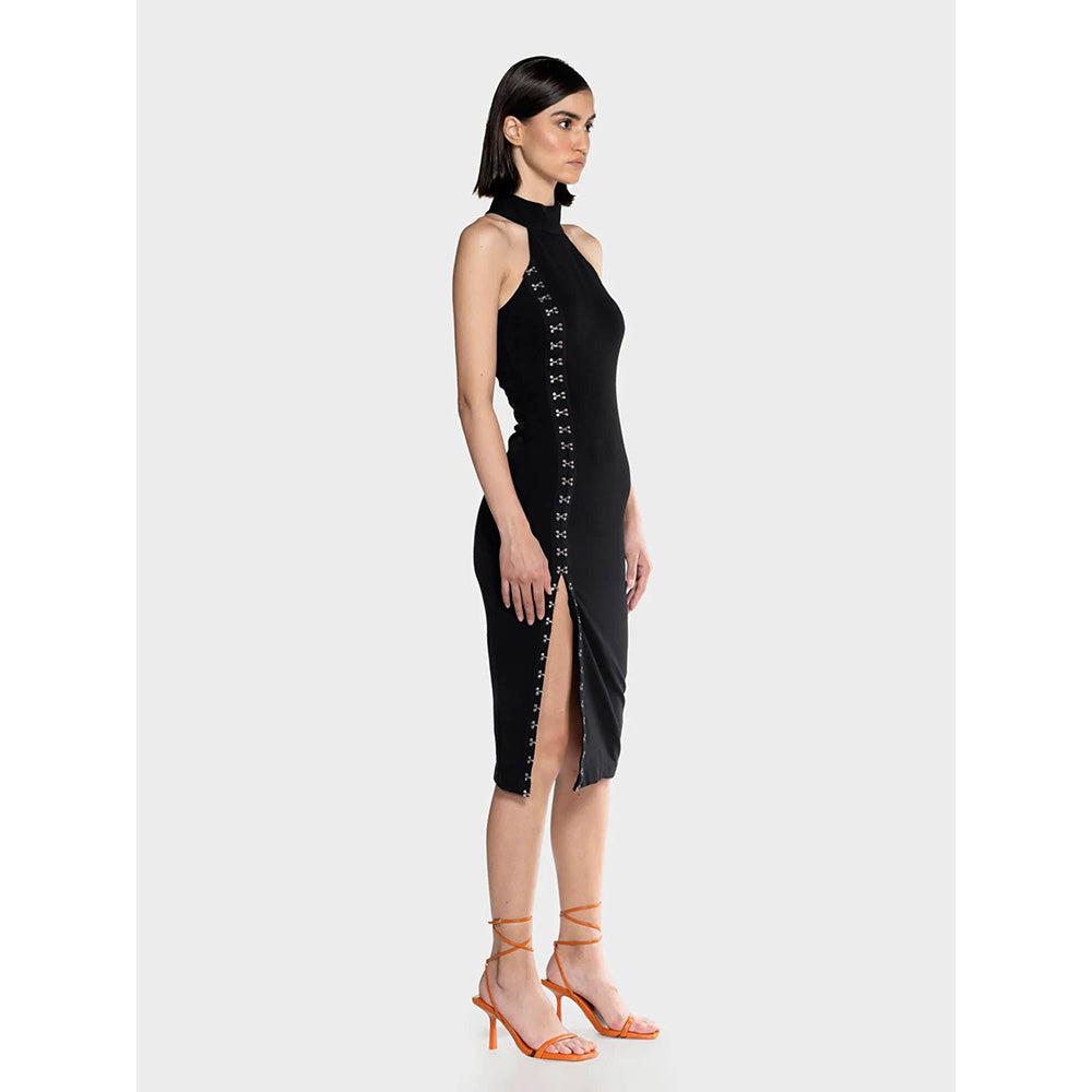CILVR Black Midi Dress