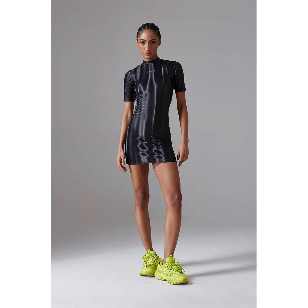 CILVR Black Scuba Sport Mini Dress