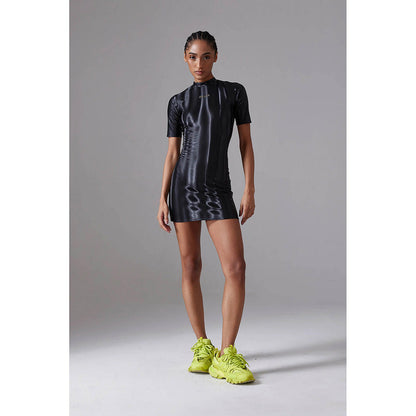 CILVR Black Scuba Sport Mini Dress