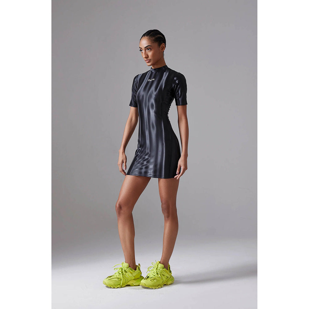 CILVR Black Scuba Sport Mini Dress