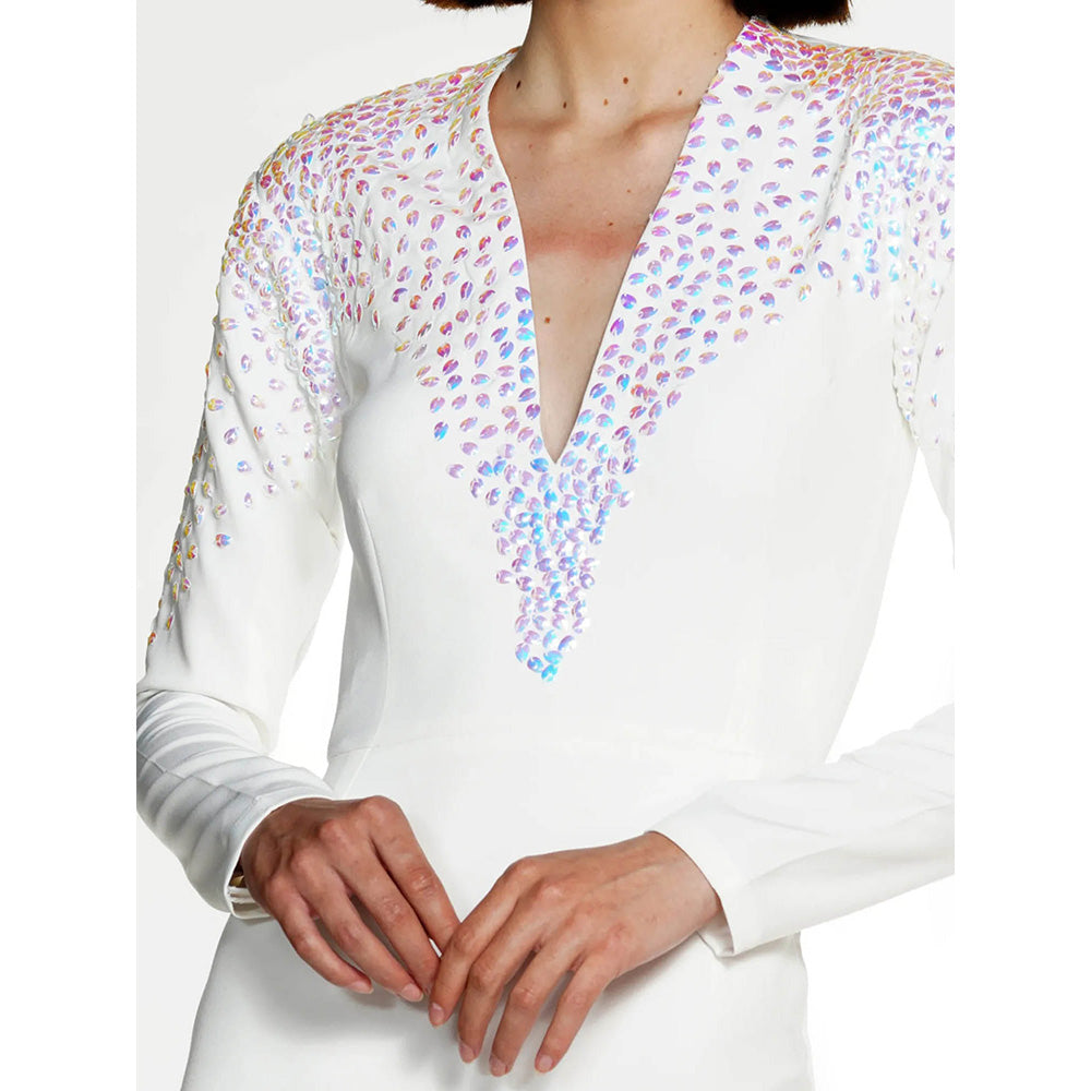 CILVR Iridescent White Mini Dress