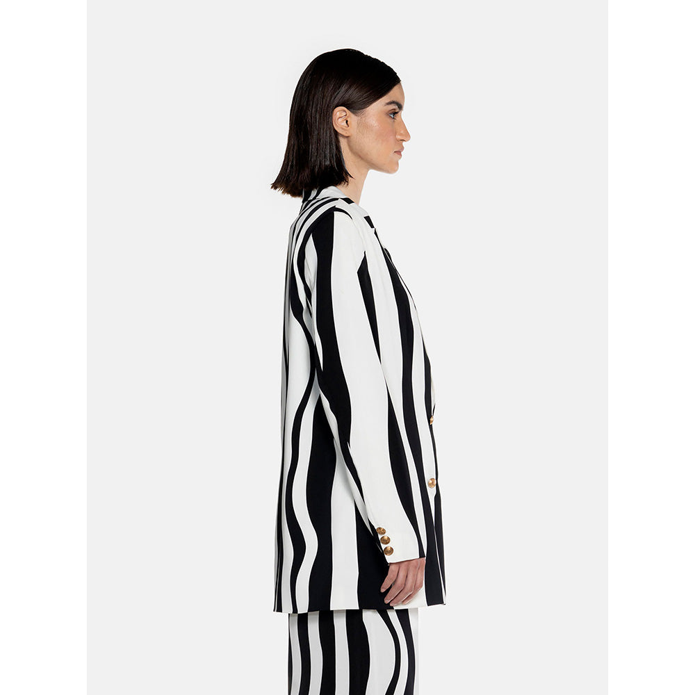 CILVR Black Double Breasted Blazer