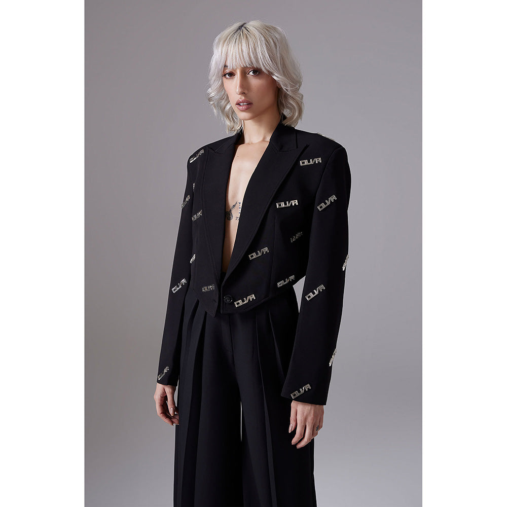 CILVR Insignia Cropped Blazer Black