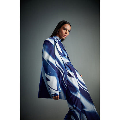 CILVR Blue Sublimation Print Blazer