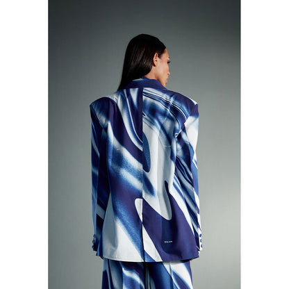 CILVR Blue Sublimation Print Blazer