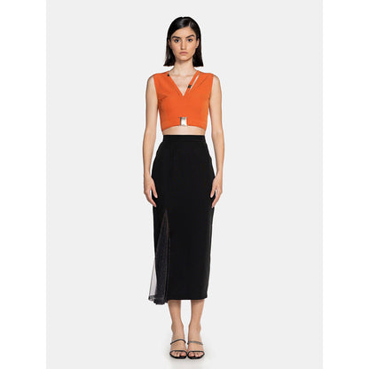 CILVR Women's Pencil Skirt with Side Slit
