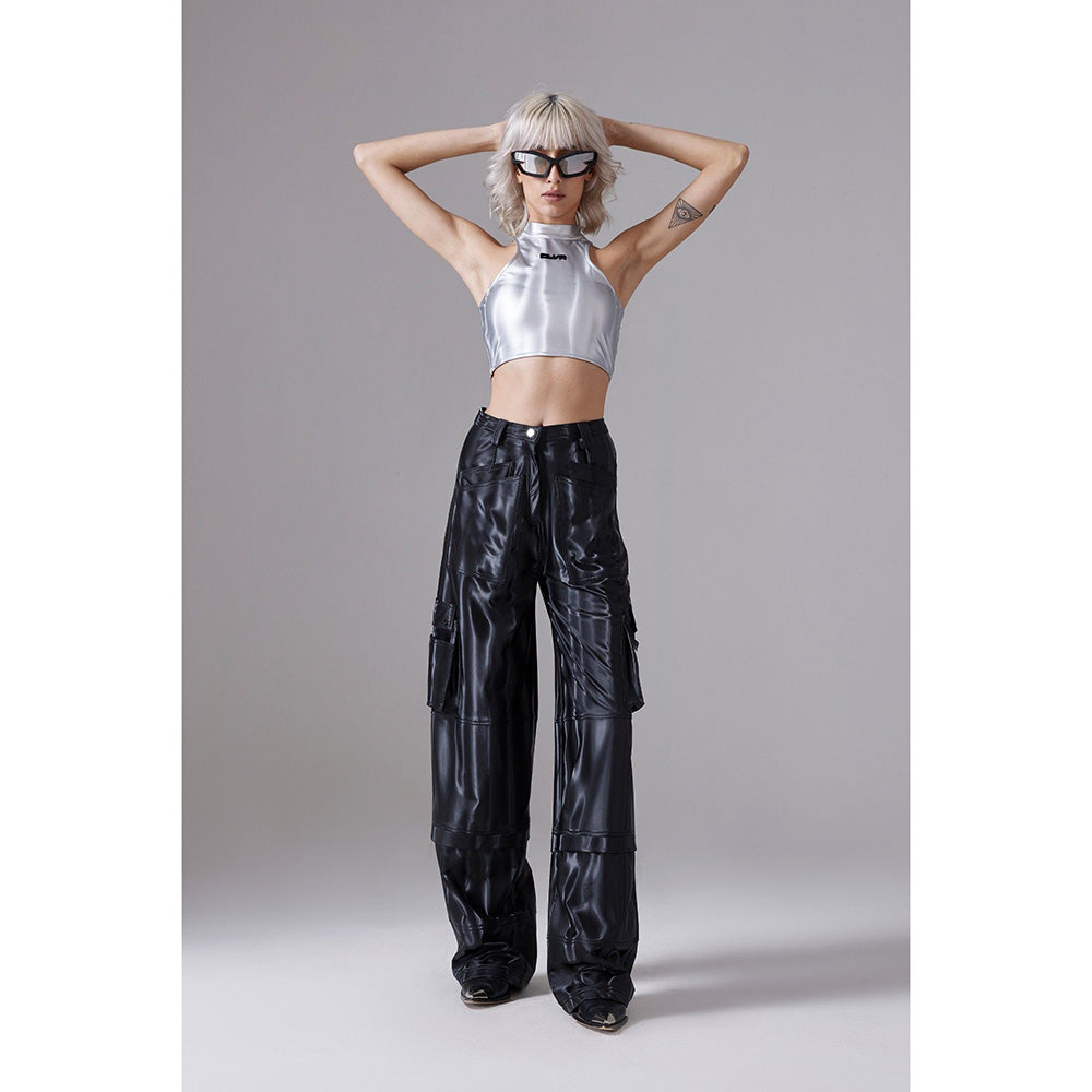 CILVR Women's Silver Stride Active Crop Top