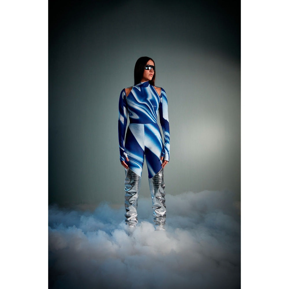 CILVR Women's Sublimation Print Full Sleeves Bodysuit