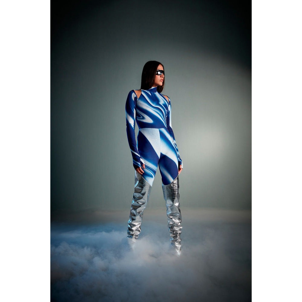 CILVR Women's Sublimation Print Full Sleeves Bodysuit