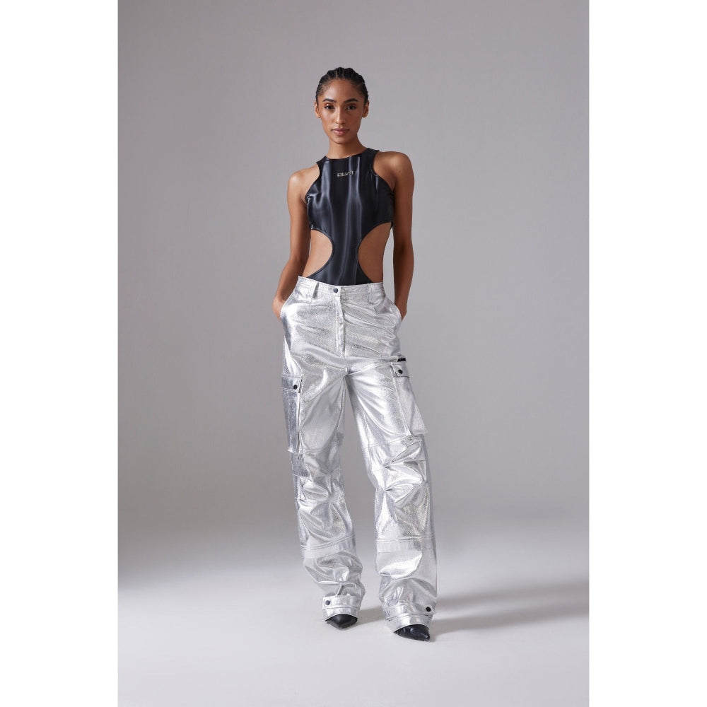 CILVR Women's Black Lunar Circle Bodysuit