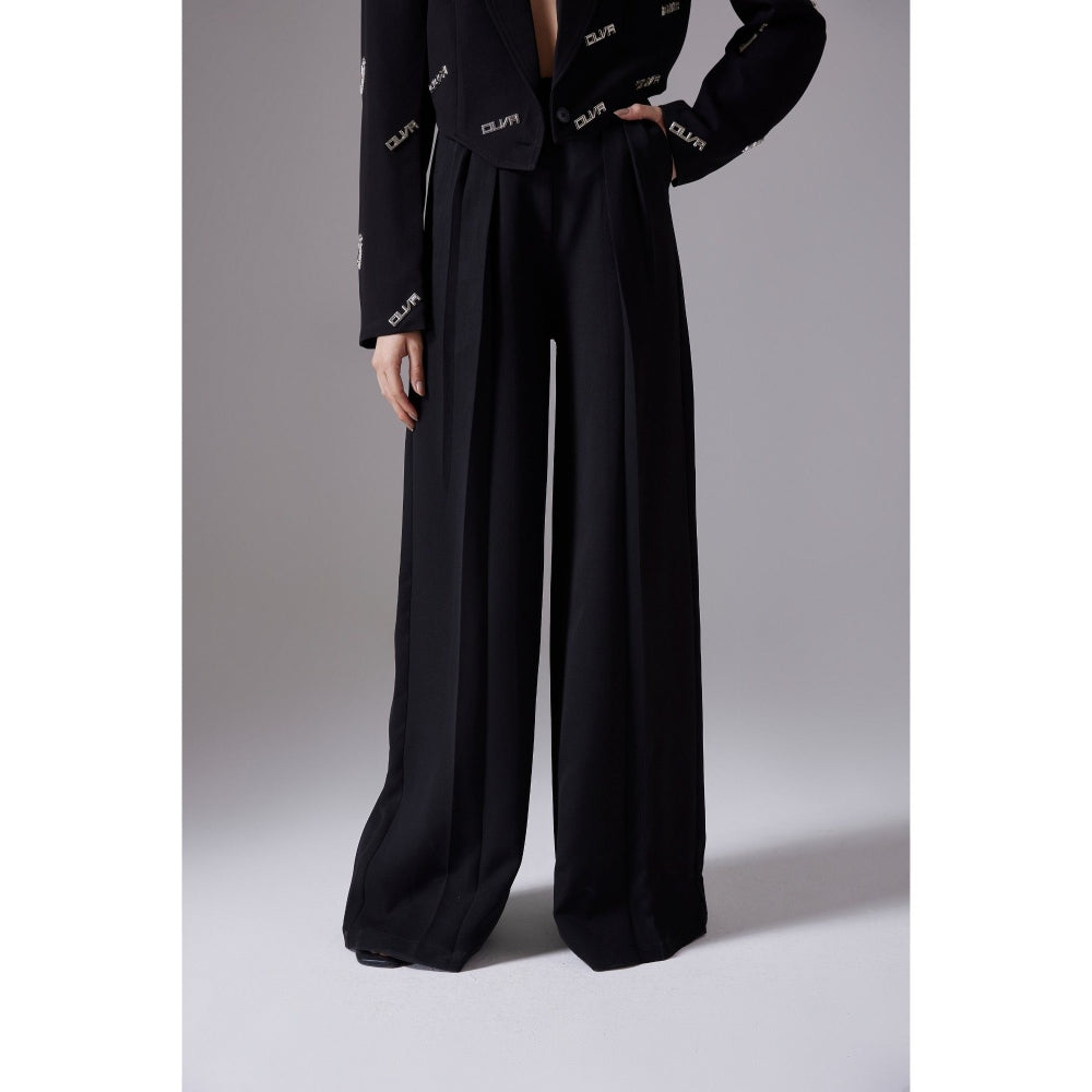 CILVR Women's Black High Waisted Tailored Pant