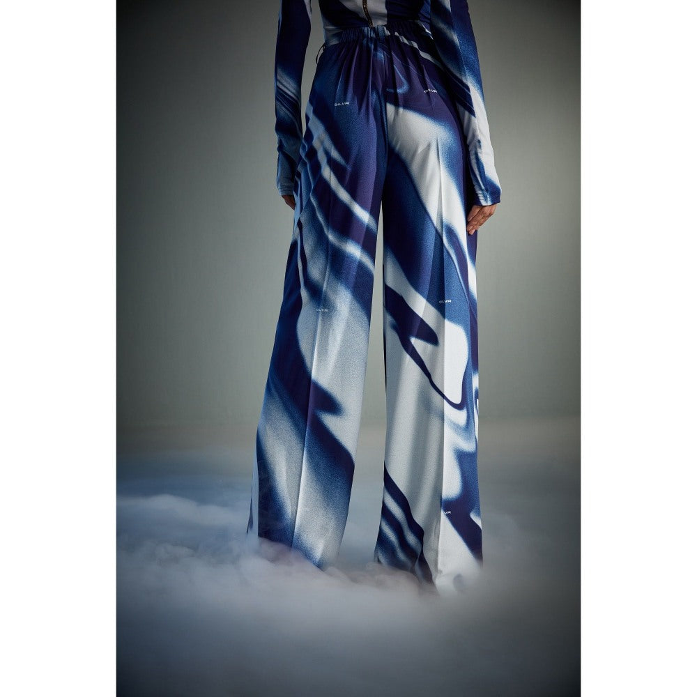 CILVR Women's Blue Sublimation Print Pant