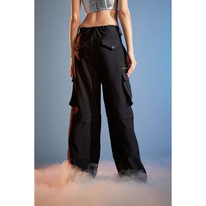 CILVR Women's Black Cargo Pant