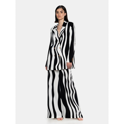 CILVR Women's Fluid Stripes Oversized Co-Ord (Set of 2)