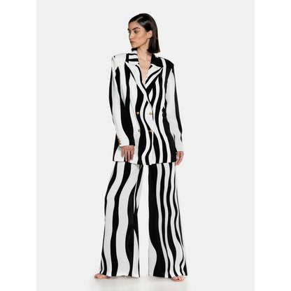 CILVR Women's Fluid Stripes Oversized Co-Ord (Set of 2)