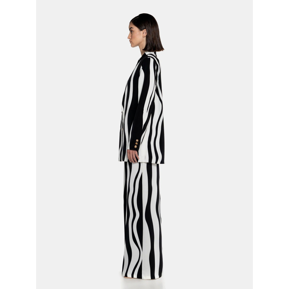 CILVR Women's Fluid Stripes Oversized Co-Ord (Set of 2)