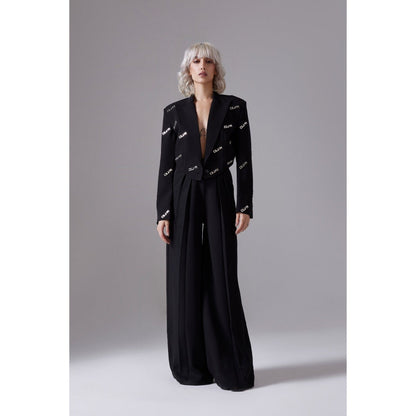 CILVR Women's Black Insignia Blazer with Pant (Set of 2)