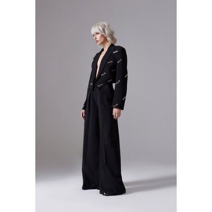 CILVR Women's Black Insignia Blazer with Pant (Set of 2)