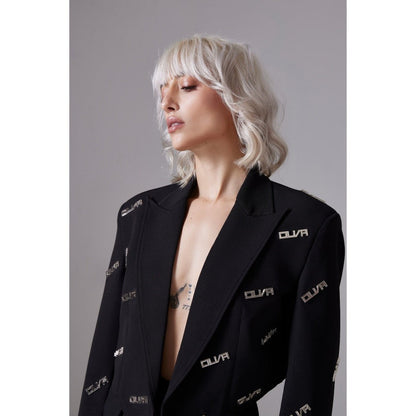 CILVR Women's Black Insignia Blazer with Pant (Set of 2)