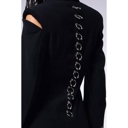 CILVR Black Metal Spine Tailored Blazer