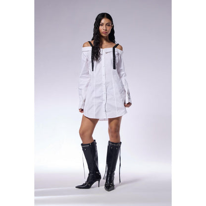 CILVR Off-Shoulder Shirt Dress
