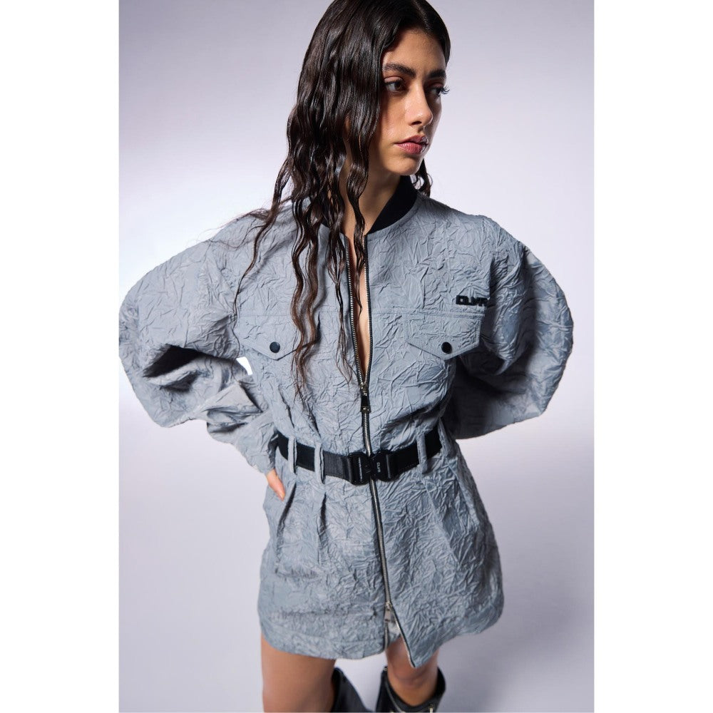 CILVR Slate Grey Trucker Dress with Belt (Set of 2)