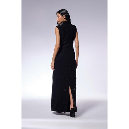 CILVR Black Embellished Dress
