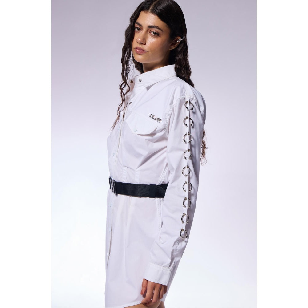 CILVR White Poplin Trucker Shirt (Set of 2)