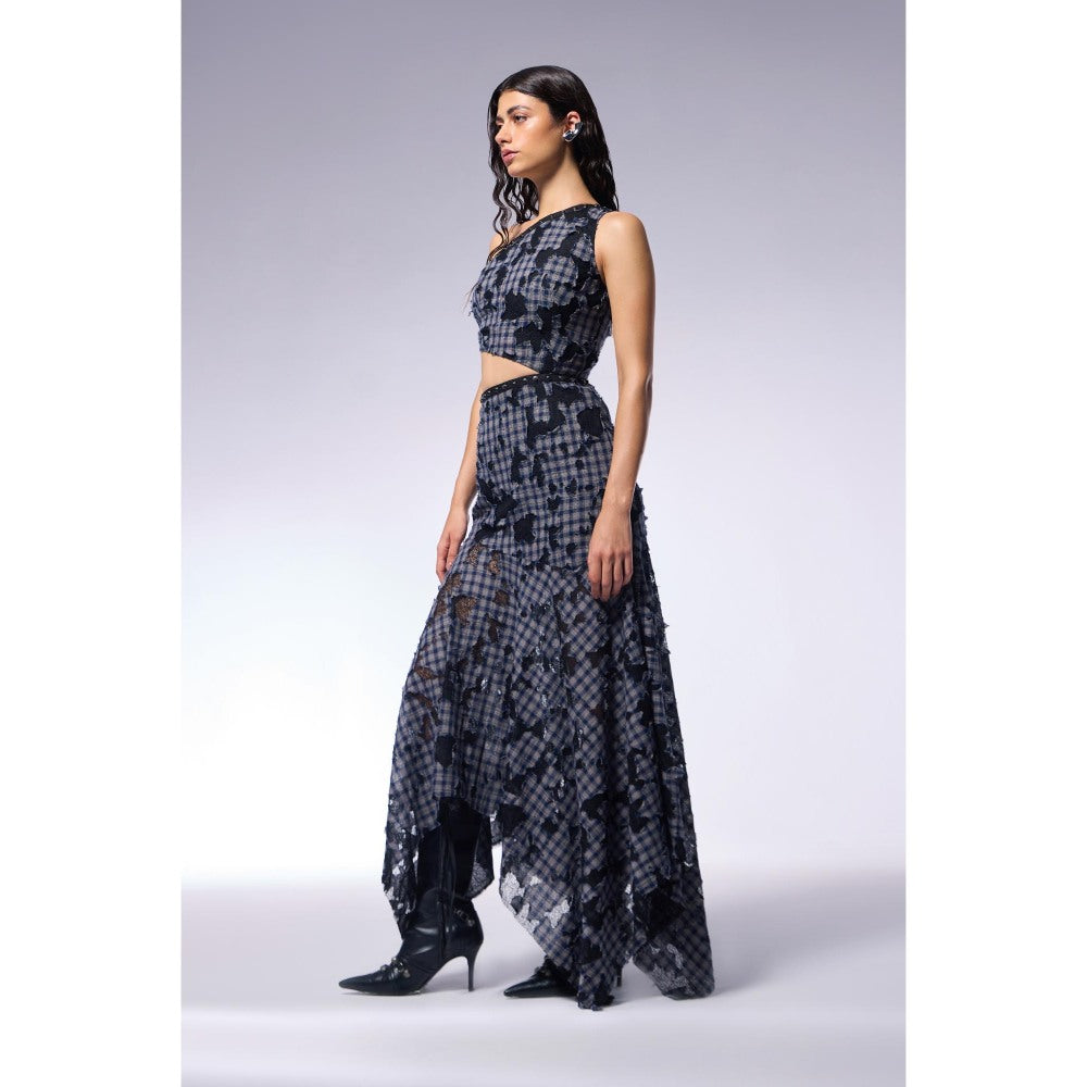 CILVR Deconstructed Printed Maxi Dress