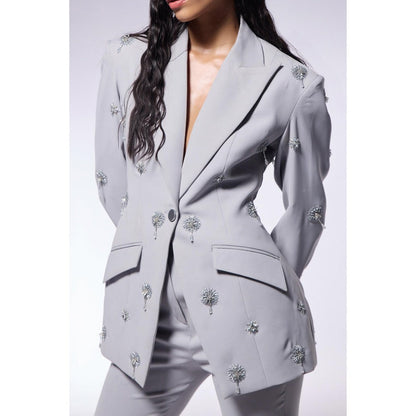 CILVR Cosmos Ash Grey Blazer and Pant (Set of 2)