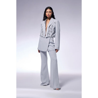 CILVR Ash Grey Septum Blazer and Pant (Set of 2)
