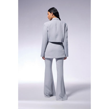 CILVR Ash Grey Septum Blazer and Pant (Set of 2)