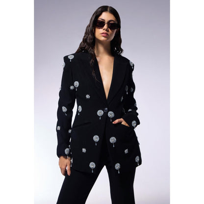 CILVR Cosmos Midnight Black Blazer and Pant (Set of 2)