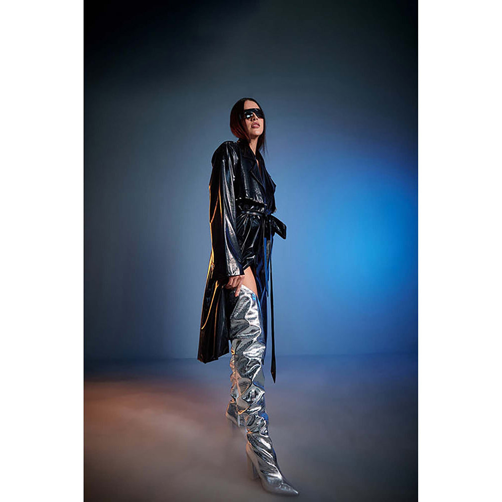 CILVR Liquid Leather Trench Coat