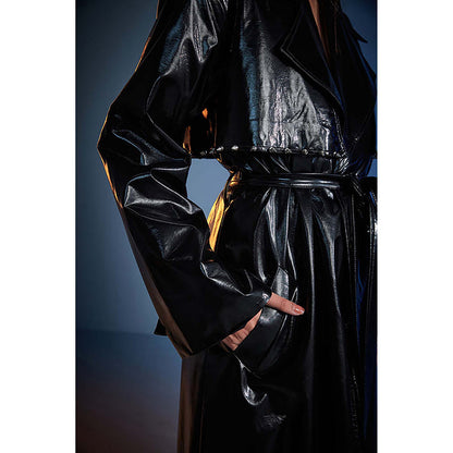 CILVR Liquid Leather Trench Coat