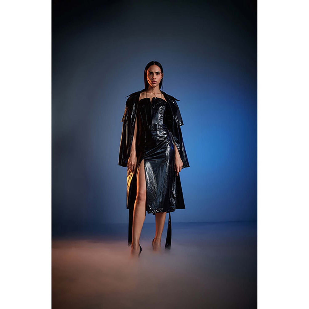 CILVR Liquid Leather Trench Coat