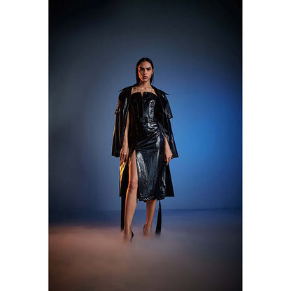 CILVR Liquid Leather Trench Coat