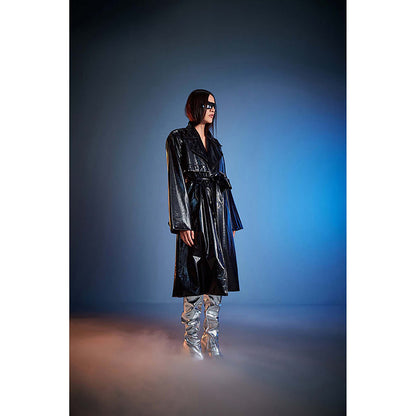 CILVR Liquid Leather Trench Coat
