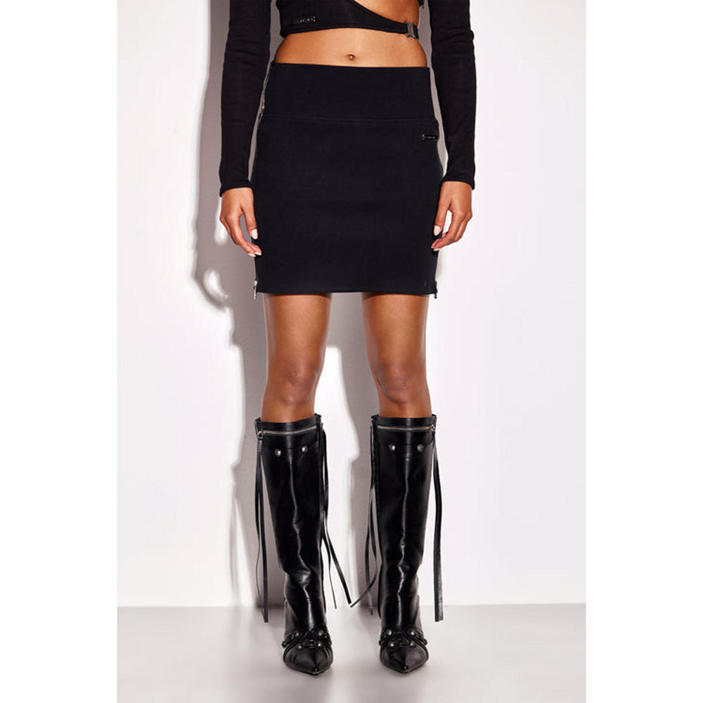 CILVR Zipper Black Skirt