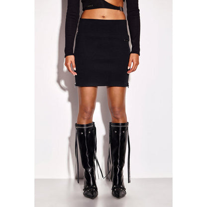 CILVR Zipper Black Skirt