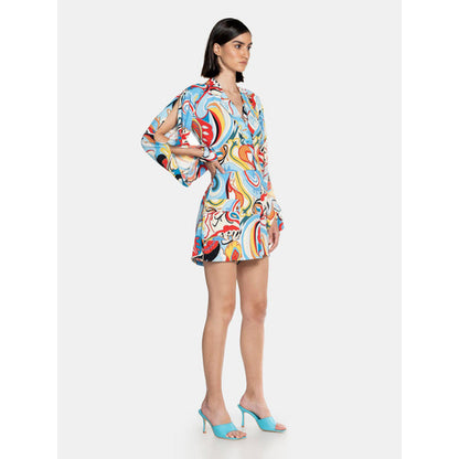 CILVR Printed Multicolour Playsuit