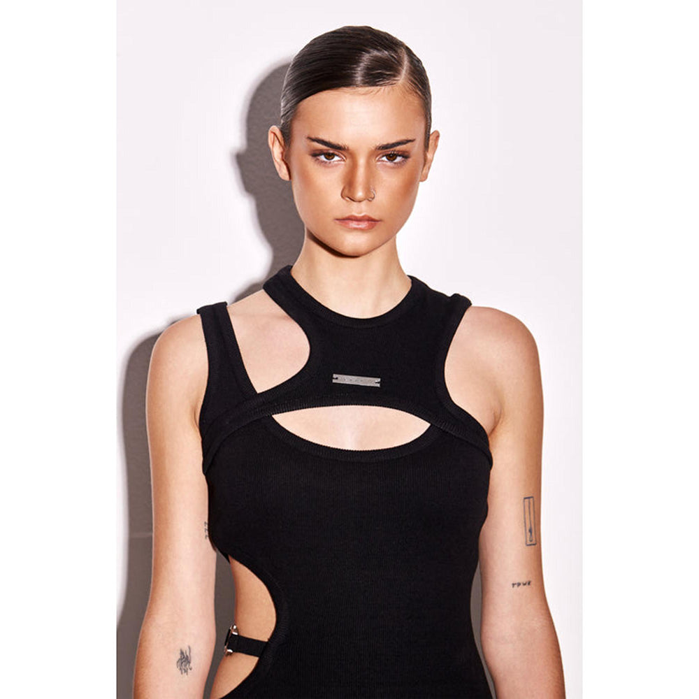 CILVR Asphalt Black Combat Mini Dress